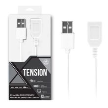 NMC Белый удлинитель USB-провода - 100 см. (белый)