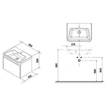 Тумба с раковиной Ravak SD 10° 55 темный орех