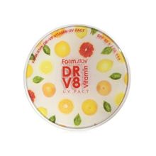 Пудра компактная с витаминами №13 светлый беж SPF50 PA++ FarmStay DR-V8 Vitamin UV pack 13 2х12г