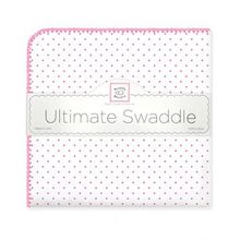 SwaddleDesigns Classic Polka Dots розовая