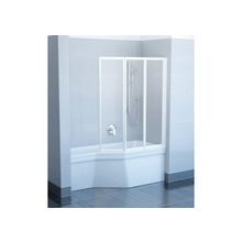 Шторка на ванну VS3 130x140, белый, Transparent, Ravak