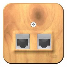 Розетка 2xRJ11+RJ45 Cat.5 BLANCA, ясень |  код. BLNIA045115 |  Schneider Electric