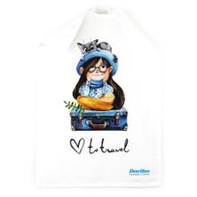 Полотенца: Полотенце кухонное Daribo Love to travel, 50x70 см DA70711