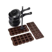 Набор для приготовления шоколада: 2 ковша 3 силиконовые формочки и половник