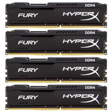 kingston (kingston 16gb 2133mhz ddr4 non-ecc cl14 dimm (kit of 4)hyperx fury black series) hx421c14fbk4 16