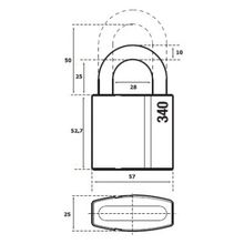 Abloy Замок навесной высокой прочности Abloy PL340 дужка 25мм SVK 3