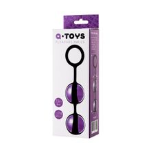 Фиолетово-чёрные вагинальные шарики TOYFA A-toys фиолетовый с черным