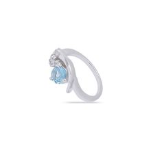 Кольцо из серебра 925 пробы, вставка топаз, цирконы, VR05470