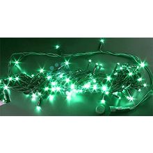 Rich LED RL-S10CF-24V-B G Уличная светодиодная гирлянда Нить 10 м, зеленый, мерцание, провод черный