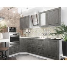 Кухня Капри Камень угловая с пеналами 1500х2800 (модульная)