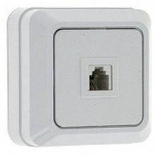 Розетка телефонная 1xRJ12 ВЕНЕЦИЯ, белый |  код. ENT01-034-10 |  EKF