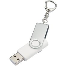 Usb флешка с карабином Twist, белая, на 8 Гб