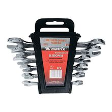 Набор ключей рожковых 6x17 мм, 6 шт, CrV, хромированные Matrix 15231