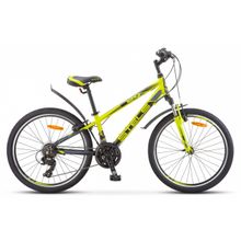 24" STELS Navigator-440 V 2019 (18ск, алюм, аморт вилка, Vbr, Shimano Shimano Shimano трещотка 6ск)(V030, рама 13", лайм)