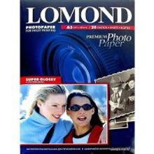 LOMOND 1108102 фотобумага суперглянцевая А3 (297 х 420 мм) 295 г м2, 20 листов