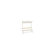 Скамья для спортивных раздевалок с полкой для головного убора