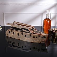 Мини-бар деревянный Яхта, серо-коричневый, 47 см