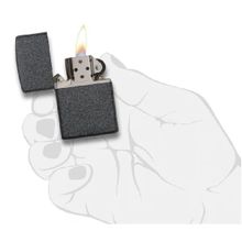 Зажигалка серая матовая Zippo с покрытием Iron Stone