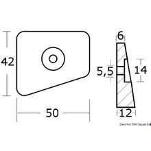 Osculati Двойной анод для Johnson Evinrude, 43.316.10