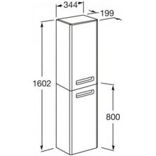 Шкаф-пенал Roca Gap R, тиковое дерево, ZRU9302842