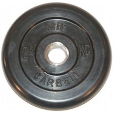 Диск обрезиненный черный MB Barbell d-26mm 25кг