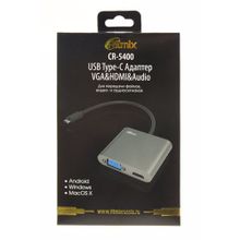 USB Type-C Адаптер VGA&amp;HDMI&amp;Audio Ritmix СR-5400
