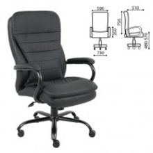 Кресло для руководителя, офисное BRABIX Heavy Duty HD-001", усиленная конструкция, нагрузка до 200 кг, экокожа"