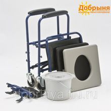 Кресло-каталка инвалидная складная c туалетом H009B