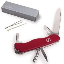 Подарочный нож VICTORINOX Picknicker, 111 мм, складной, с фиксирующимся лезвием, красный, 11 функций, 0.8353