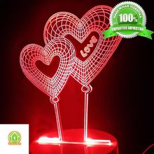 Светильники 3D - Сердечки