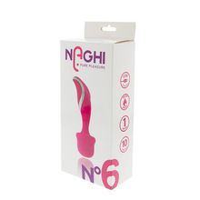 Розовый вибратор-жезл NAGHI NO.6 - 17,5 см. Розовый