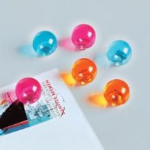 Мини-магнит шарик d= 14 мм, в блистере 4 шт, красный