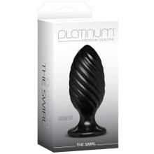 Анальная пробка Platinum Premium Silicone The Swirl черная