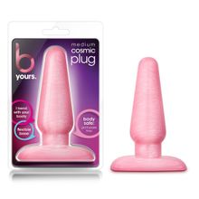 Blush Novelties Розовая анальная пробка B Yours Medium Cosmic Plug - 11,4 см. (розовый)