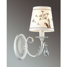 Бра декоративное GABINNA белый зол.патина ткань хрусталь E14 1*40W 220V арт.3219 1W