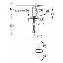 Смеситель Grohe Euroeco 32733000 для раковины