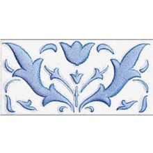 Бордюр Brennero Ricordi Country Stencil Bleu Alto listello 100х200