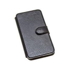 чехол-книжка Norton, черный, ультратонкий, универсальный для смартфонов 3,2-4,2, на клейкой основе