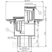 Трап HL310NPr c сухим сифоном Primus