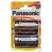 Батарейка Panasonic LR20 (D) (1,5V) alkaline блист-2