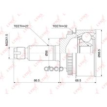 Шрус Внешний | Перед Прав Лев | LYNXauto арт. CO3744A