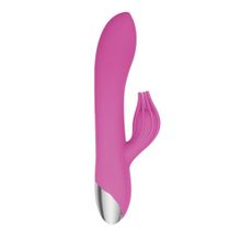 Adam & Eve Розовый вибратор-кролик Eve s Clit Tickling Rabbit - 20,4 см. (розовый)