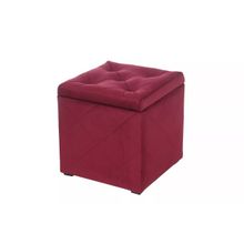 Мебельстория Пуф Ромби-2Т бордовый велюр ID - 310758