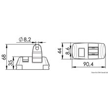 Osculati High-resistance traveller AISI316 180° articulated, 46.673.06