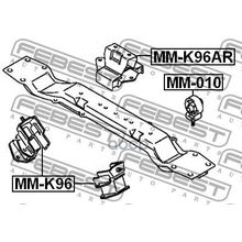 Подушка Двигателя | Зад Лев | Mitsubishi Challenger K90# 1996.05-2001.08 [Jpn] Febest арт. MM010