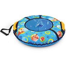 Тюбинг 85см с камерой НИКА (ткань ПВХ, принт)(пушистая азбука, голубой) (ТБ2К-85)