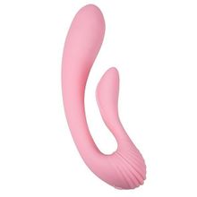 Adrien Lastic Розовый вибромассажёр G-wave с гибким клиторальным отростком - 18 см.