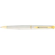 Ручка шариковая Waterman модель Hemisphere в коробке серебристая с золотом