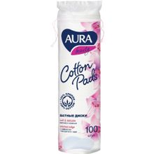 Aura Beauty Cotton Pads 100 дисков в пачке