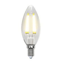 Uniel Лампа светодиодная филаментная Uniel E14 6W 3000K прозрачная LED-C35-6W WW E14 CL GLA01TR UL-00002196 ID - 255256